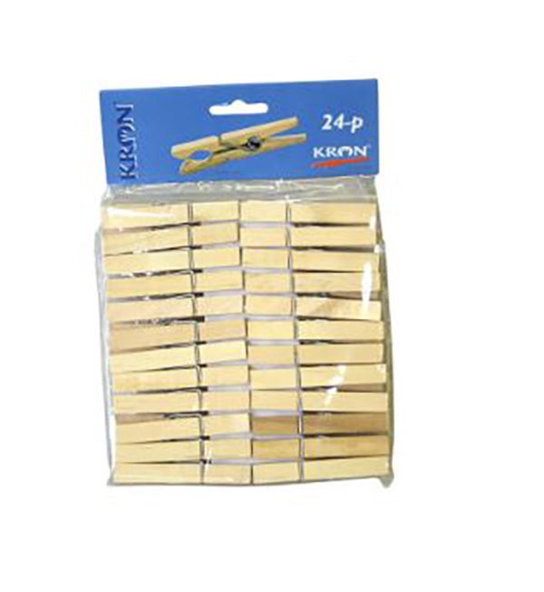 Produktbild - 65126 - Klädnypa trä 24-pack