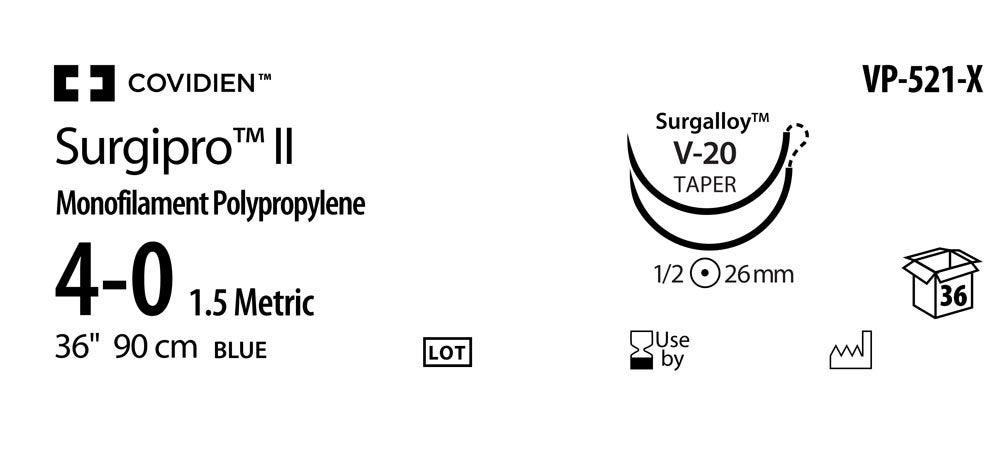 Produktbild - VF000150554 - SURGIPRO™ II 4-0 BLUE 90CM V-20 DA X36