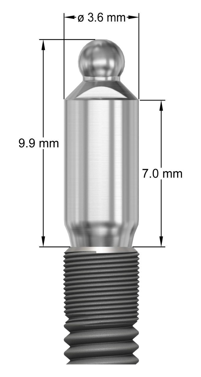 Produktbild 1 - 25689 - Ball abutment EV 3,6x7mm