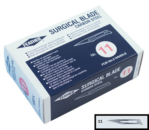 Produktbild - 64038 - KNIVBLAD NR 11 KOLSTÅL