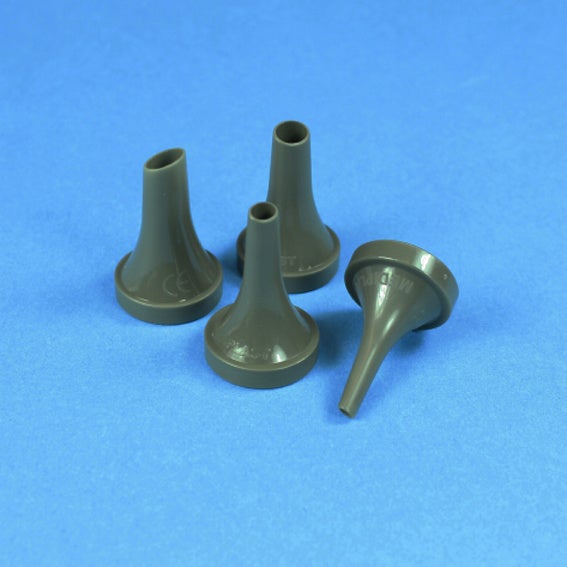 Produktbild - VF000119879 - Örontratt plast med ovalt hål för Sieglerglas grå 4mm