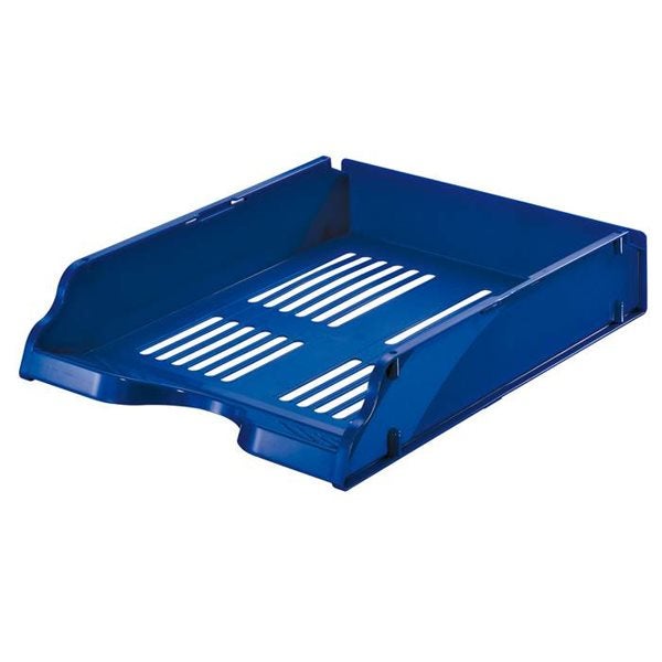 Produktbild - 55858 - Brevkorg stapelbar plast blå invändiga mått 245x345x65mm