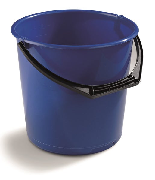 Produktbild - 62818 - Hink rund med gradering plast blå 10L