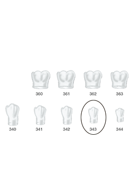Produktbild - VF000175056 - Kronformar posterior nr 343 refill till pos 1 5-pack