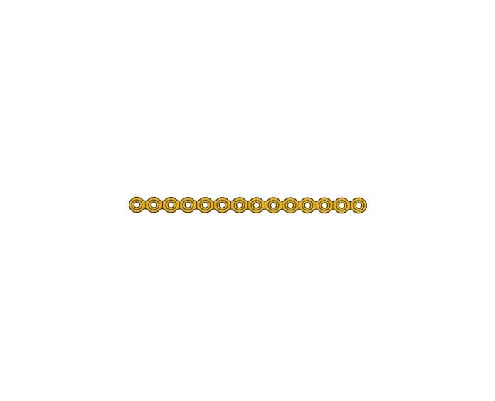 Produktbild - VF7009661 - Platta rak för käkkirurgi steril 14 hål tjocklek 1,5mm