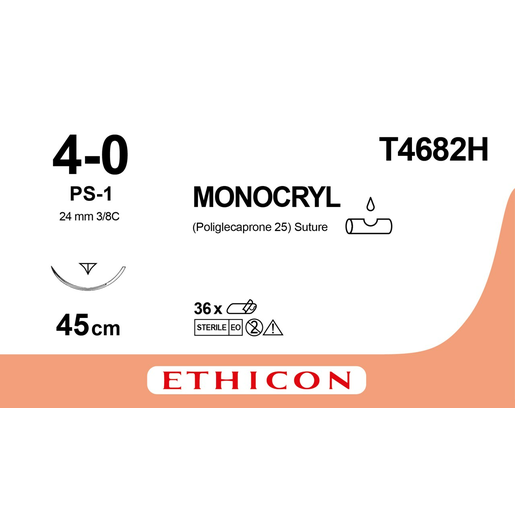 Produktbild - VF000148526 - MONOCRYL 4-0 PS-1 45CM UNDYED