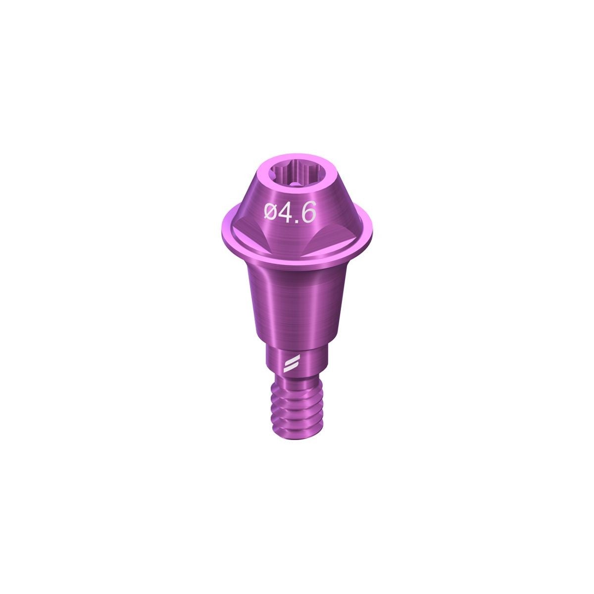 Produktbild 1 - 062.4723S - Skruvretinerad distans RB/WB TAN 4,6 gingivalhöjd 2,5 0°