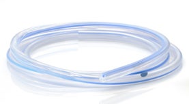 Produktbild - VF000184519 - Dränagekateter silikon rund 4-kanals med adapter för koppling till påse CH19 100cm