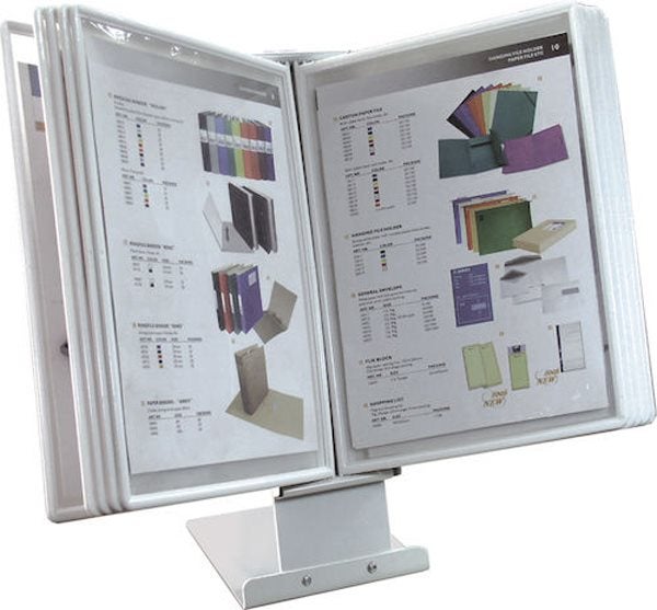 Produktbild - 46953 - Bords- och väggställ med 10 stycken A4-ramar blandade färger