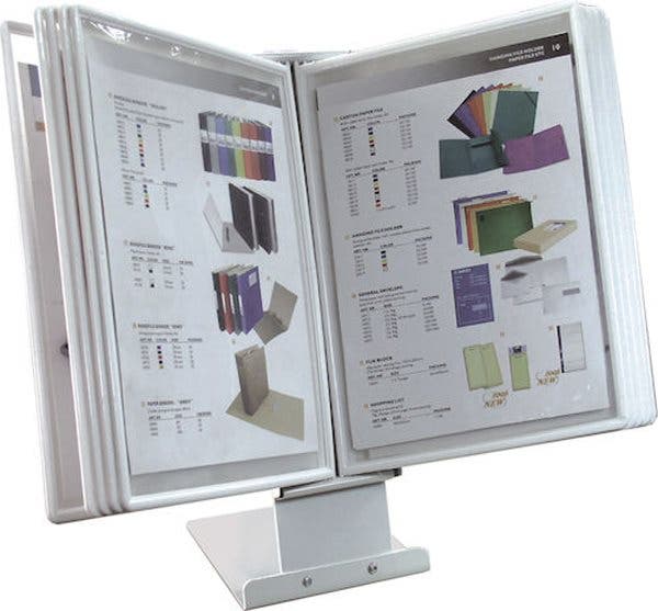 Produktbild - 46953 - Bords- och väggställ med 10 stycken A4-ramar blandade färger