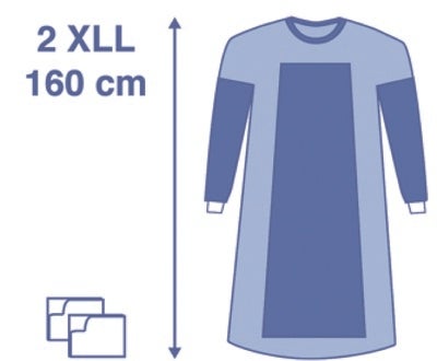 Produktbild - VF000183912 - Operationsrock polypropylen plastförstärkt ärm och front 160cm strl 2XL 