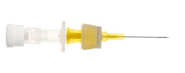Produktbild - 51675 - Infusionskanyl utan injektionsport med stickskydd gul 24G 0,7x19mm