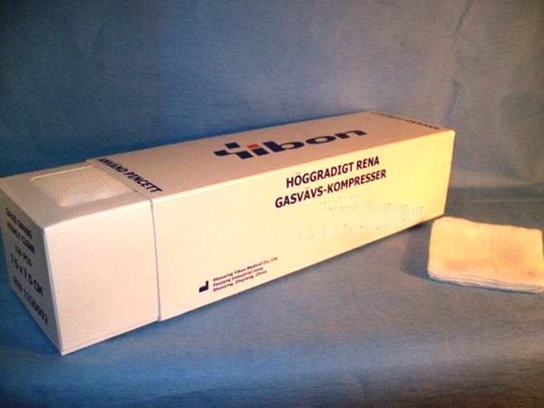 Produktbild - 50529 - Gasvävskompress 12 lager 10x20cm