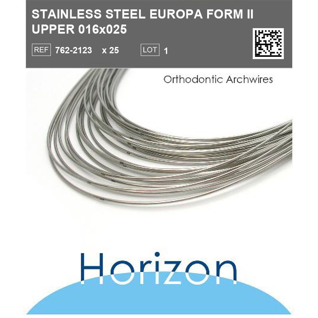 Produktbild - VF000141972 - Kantbåge rostfritt stål EUR 2 övre 0.016x0,025" 25-pack