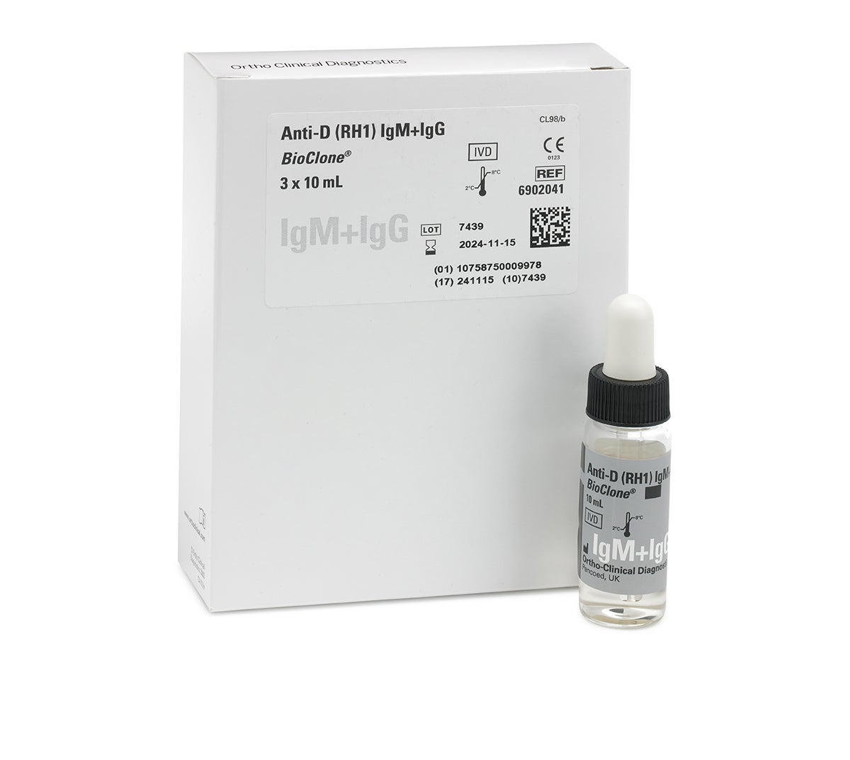 Produktbild - VF7009016 - Anti-D Biocl (3 clone) 3x10 ml