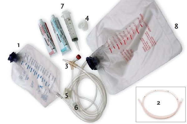 Produktbild - 56667 - Magsköljningsset slutet med sond och 2 påsar utan kol