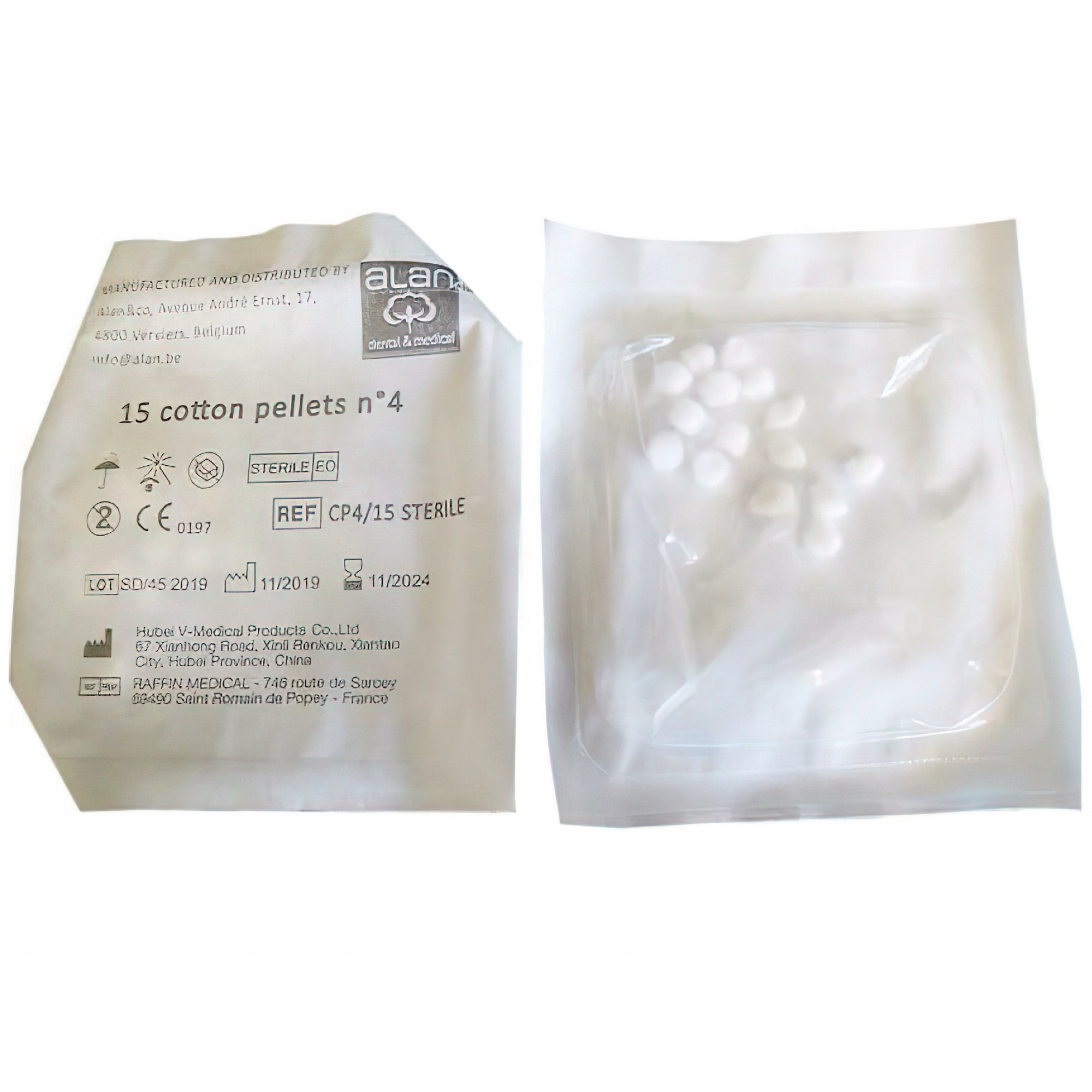 Produktbild - VF000146574 - Bomullspellets nr 4 3mm 20x15-pack