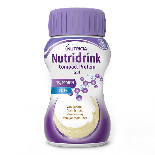Produktbild - 64144 - Nutridrink Compact Protein kosttillägg protein vanilj 240kcal/100ml 125ml