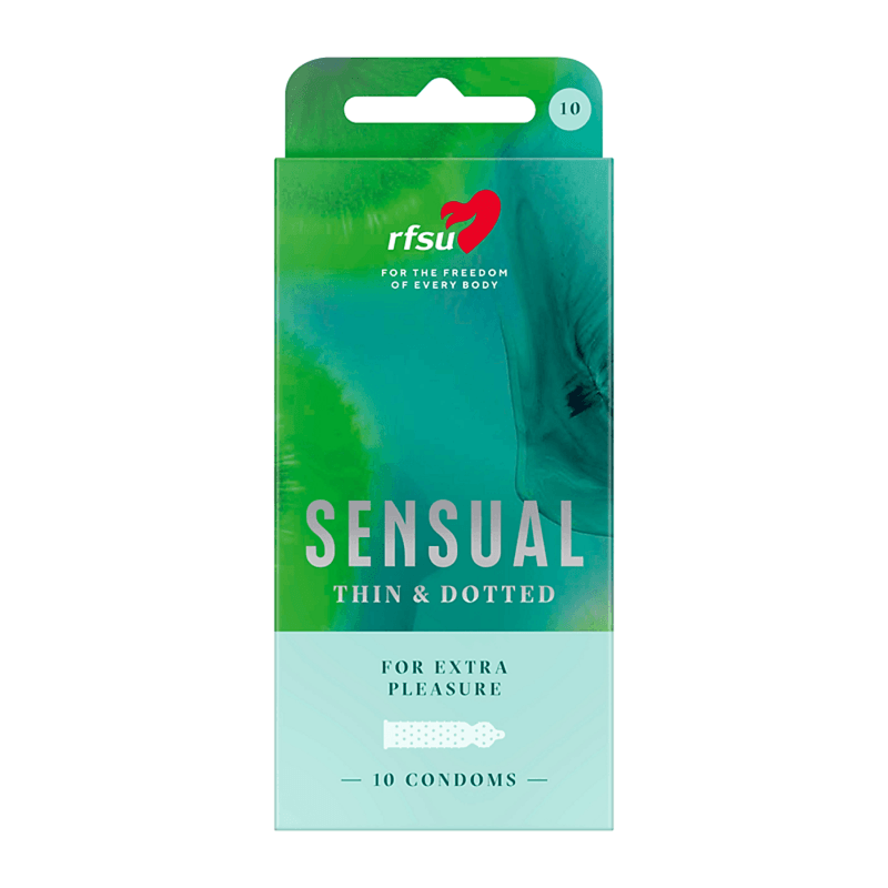 Produktbild 2 - 63684 - Kondom knottrig 53mm Sensual 10-pack