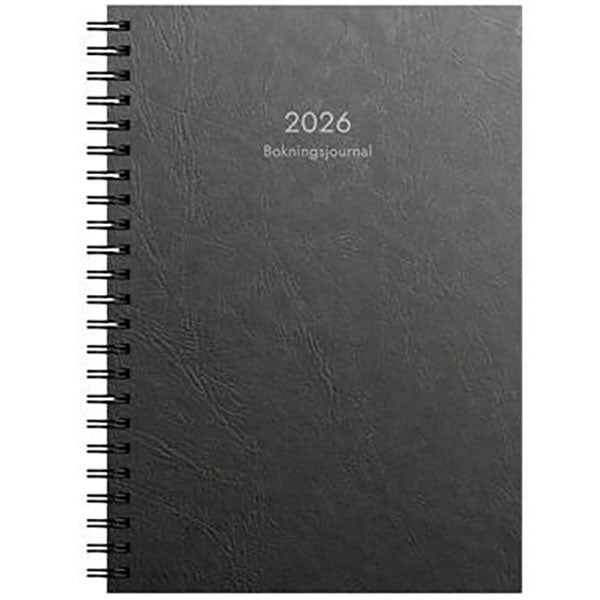Produktbild - 65799 - Almanacka bokningsjournal 2026 1 dag/sida kvartindelning kl 7-21 A4