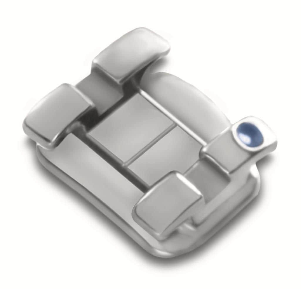 Produktbild - VF000181116 - Twin-bracket rostfritt stål för vänster/höger bicuspid i överkäken 0.022" torque -7° angulerad 0°