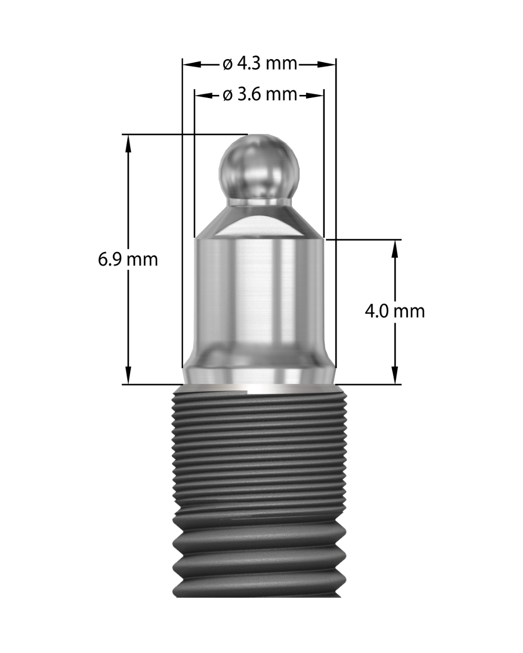Produktbild 1 - 25699 - Ball abutment EV 4,8x4mm
