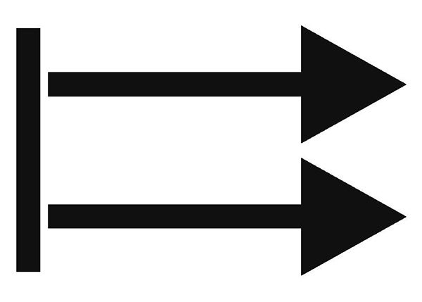 Produktbild - 62943 - Etikett riktningspilar 10,5x7,5cm