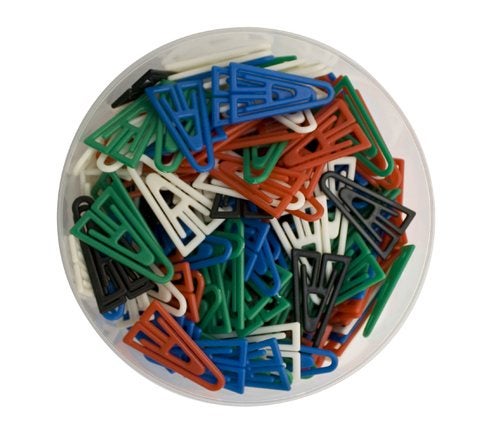 Produktbild - 72255 - Gem plast sorterade färger 35mm 200-pack