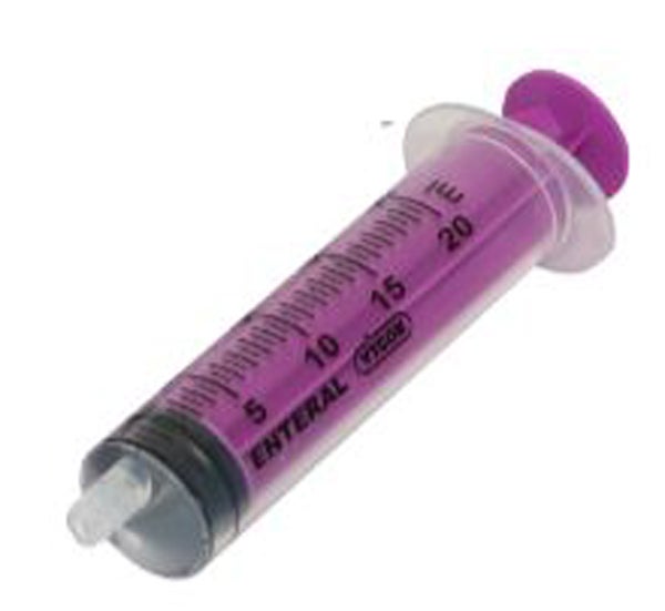 Produktbild - 61282 - Enteral spruta för enpatientbruk till sondmatningssystem ej ENFit 20ml