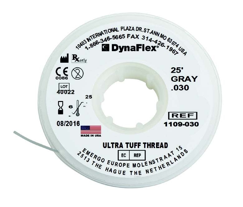 Produktbild - VF000140027 - Elastisk tråd räfflad grå 0,25"