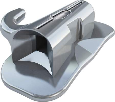 Produktbild - VF000136583 - DB Buckaltub rostfritt stål icke-konvertibel för andra molaren vänster underkäke 0.022" torque -10° angulerad 0° rotation 0° krok