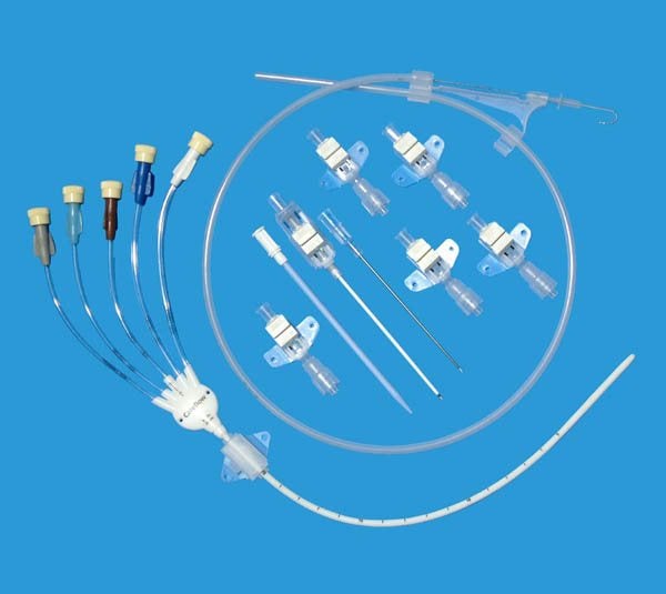 Produktbild - VF000186176 - CVK-set 5-lumen med avstängningsknapp 9,5Fr 14/16/16/18/18G 150mm