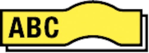 Produktbild - 52138 - Märkbandskassett D1 svart på gul till Labelpoint 280 12mmx7m