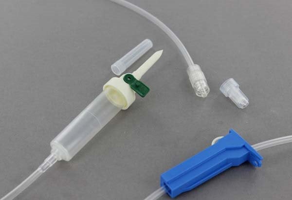 Produktbild - 57356 - Infusionsaggregat gravitation med övertrycksventil och flödesstopp 175cm