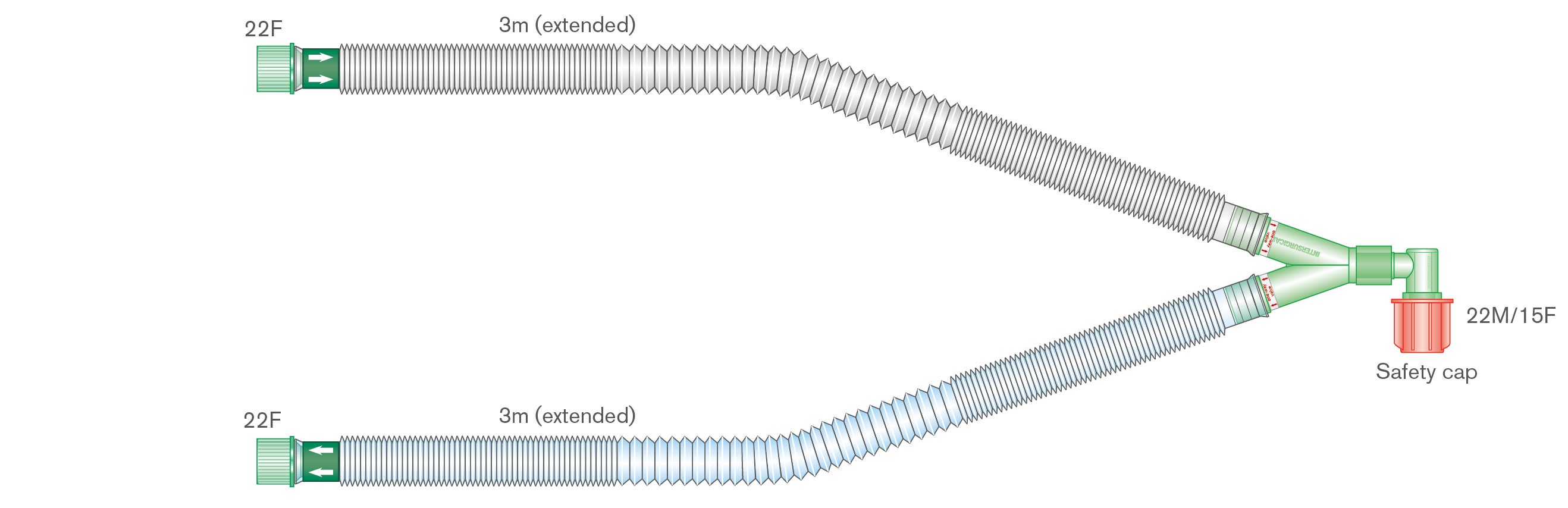 Produktbild 2 - 61948 - Slangset Compact för lustgasbehandling