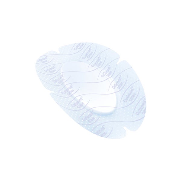 Produktbild - 61657 - Polyuretanskumförband ovalt med silikonbeläggning och häftkant 13x16cm