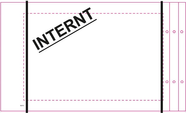 Produktbild - 65248 - Bälgpåse internt självhäftande med remsa och tryck vit 250x425x50mm