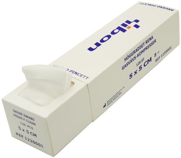 Produktbild - 56823 - Gasvävskompress 8 lager 5x5cm