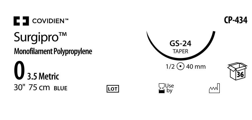 Produktbild - VF000150477 - SURGIPRO™ 0 BLUE 75CM GS-24 X36