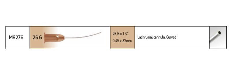 Produktbild - VF000108733 - Tårkanalskanyl böjd engångs 26Gx1,25" 10-pack