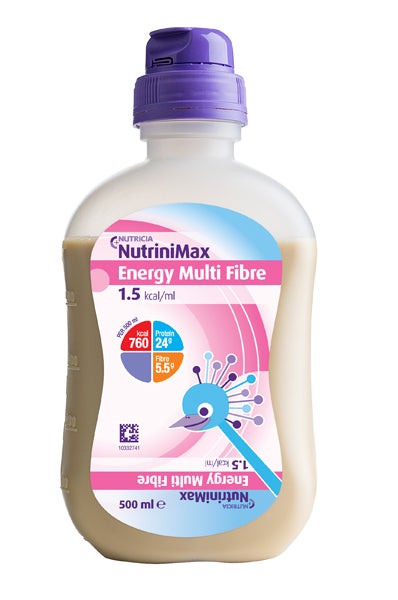 Produktbild - 58384 - NutriniMax Energy Multi Fibre sondnäring för barn 7-12 år 152 kcal/100ml 500ml