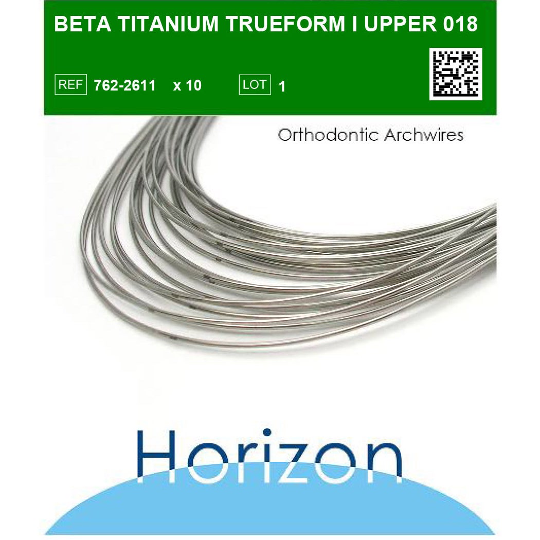 Produktbild - VF000142324 - Rundbåge beta-titan överkäke 0.018" 10-pack