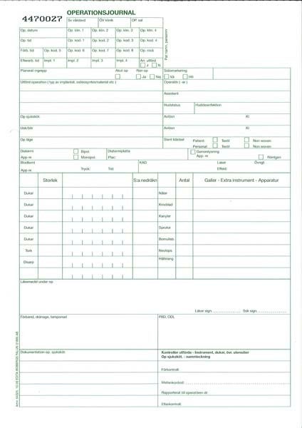 Produktbild - 65617 - Operationsjournal modul 10 med checksiffra