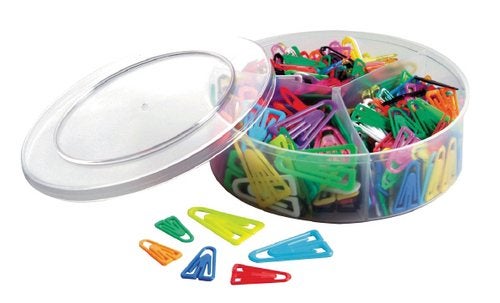 Produktbild - 73388 - Gem plast sorterade färger 60mm 75-pack