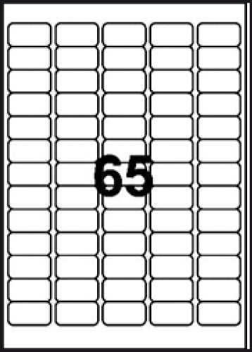 Produktbild - 52117 - Etikett för laser- och inkjetskrivare 38,1x21,2mm A4-ark/5x13