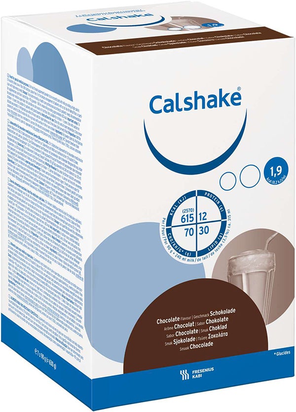 Produktbild - 62960 - Calshake kosttillägg energirik choklad 190kcal/100g 90g