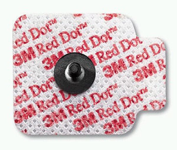 Produktbild - 43432 - EKG-elektrod för röntgen väv med flik och häftstark gel 3st på ark