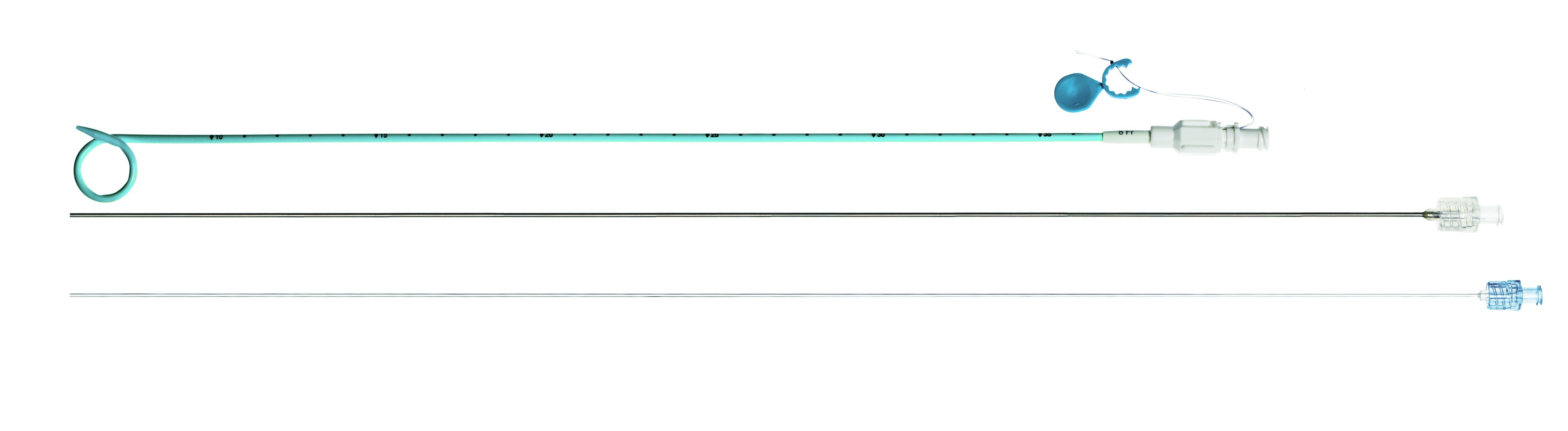 Produktbild - VF000154516 - Dränagekateter pigtail M-Drain med trådlås 10Fr 35cm