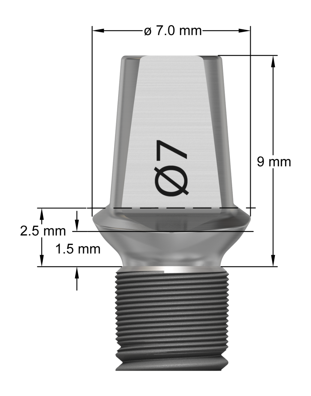 Produktbild - VF000178341 - Cementretinerande distans EV 7,0x1,5mm Tri strl L
