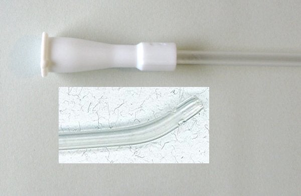 Produktbild - 70572 - Sugkateter böjd Mülly Coudé med ändhål och sidohål vit nr 12 53cm